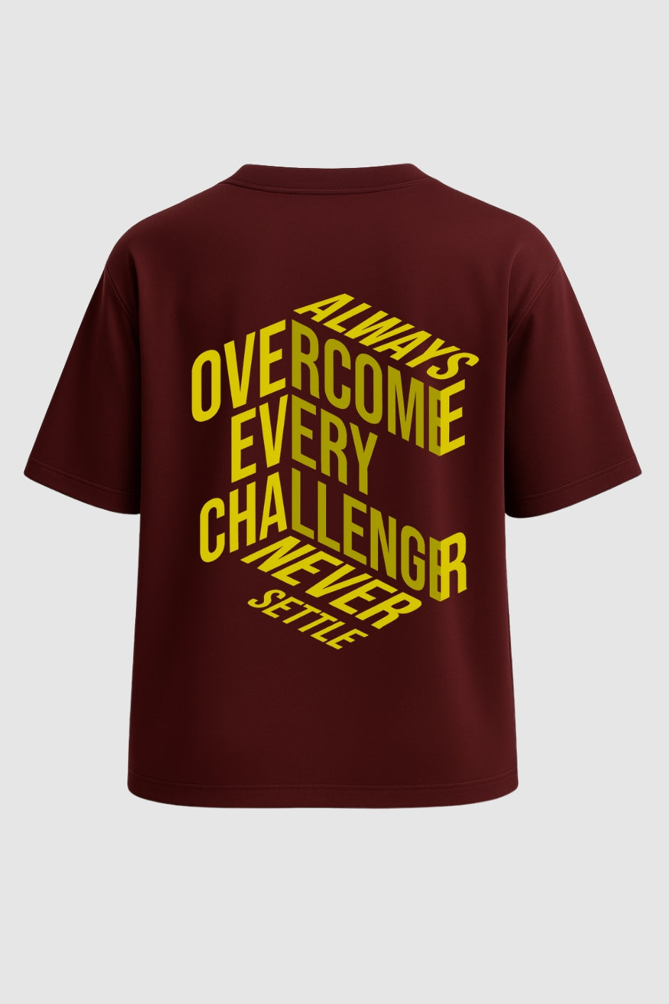 Shadow Oversized Classic T-Shirt - Maroon