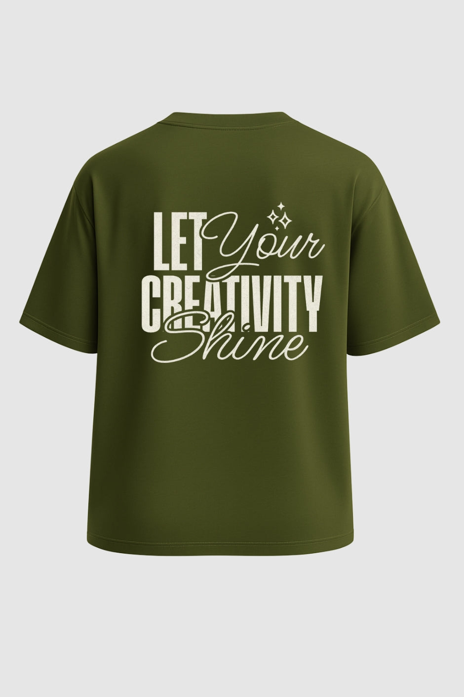 Shine Crafter Oversized Classic T-Shirt - Olive Green
