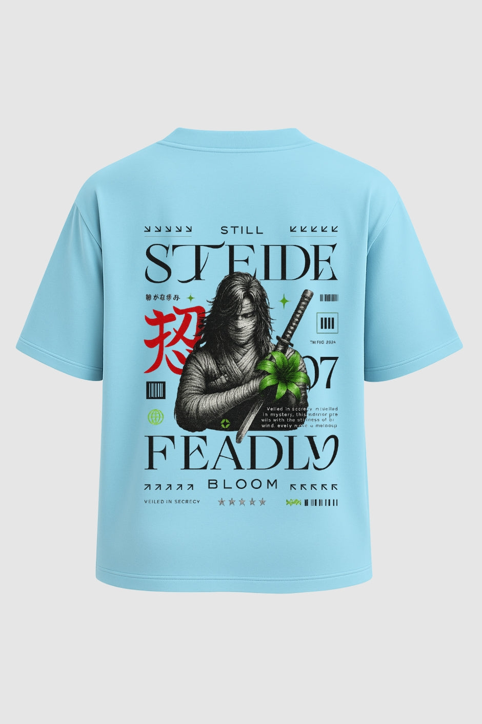 Emerald Blade Oversized Classic T-Shirt - Baby Blue