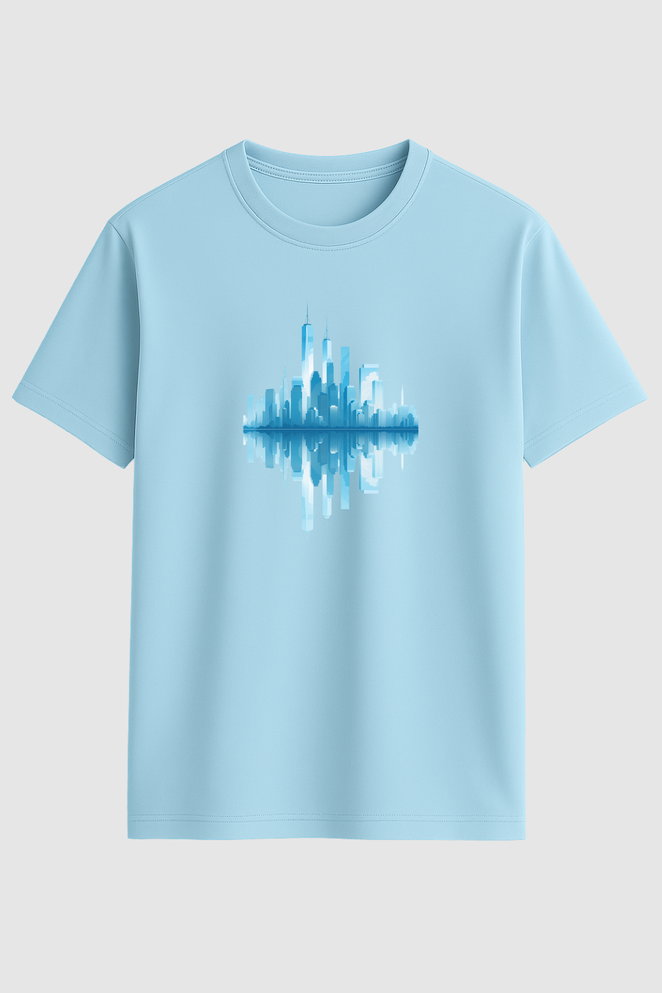 Skyline Echo Classic Crew Fit T-Shirt - Baby Blue