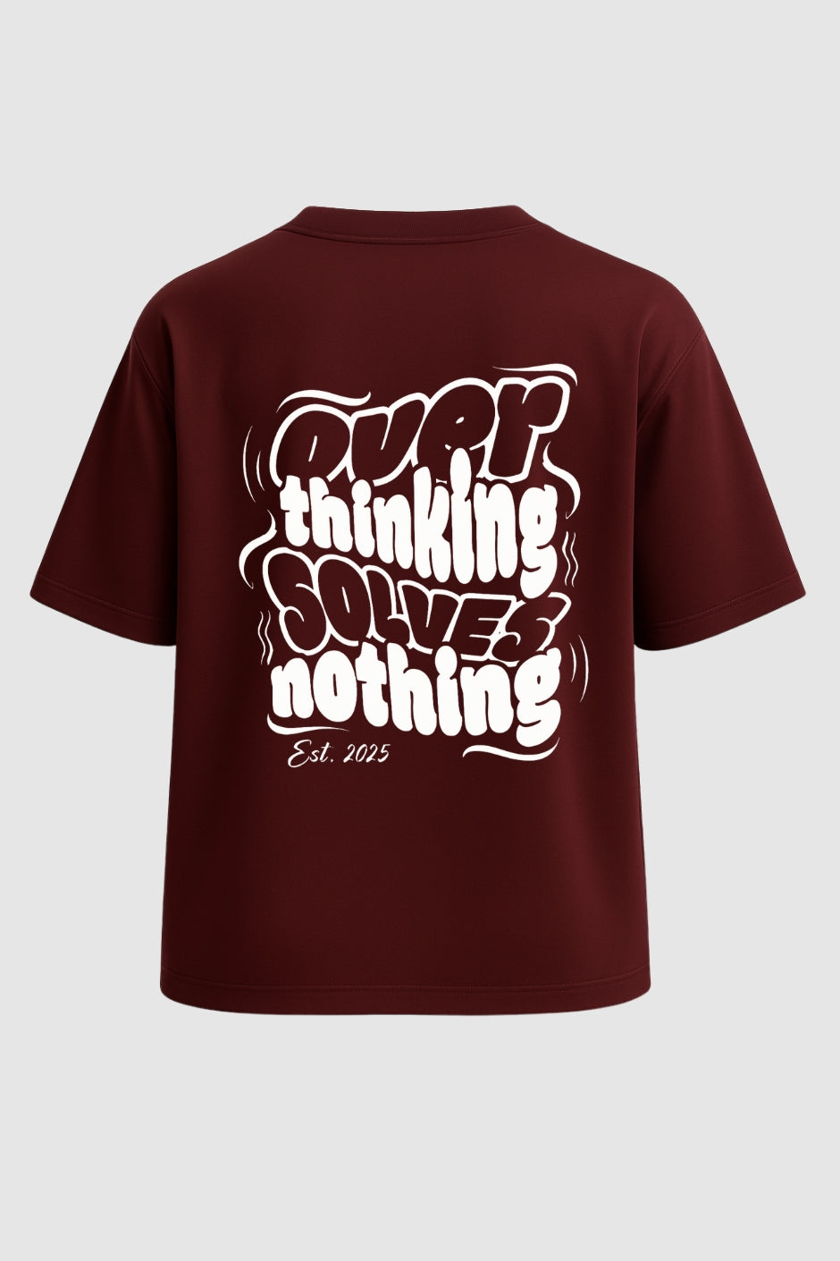Solve Vibe Oversized Classic T-Shirt - Maroon