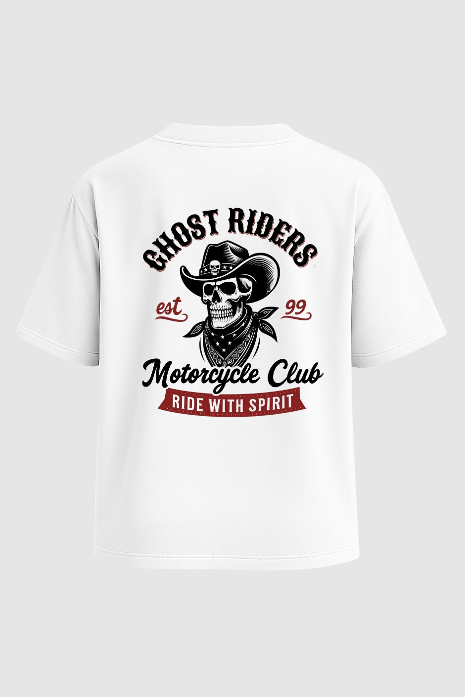 Phantom Rider Oversized Classic T-Shirt - White