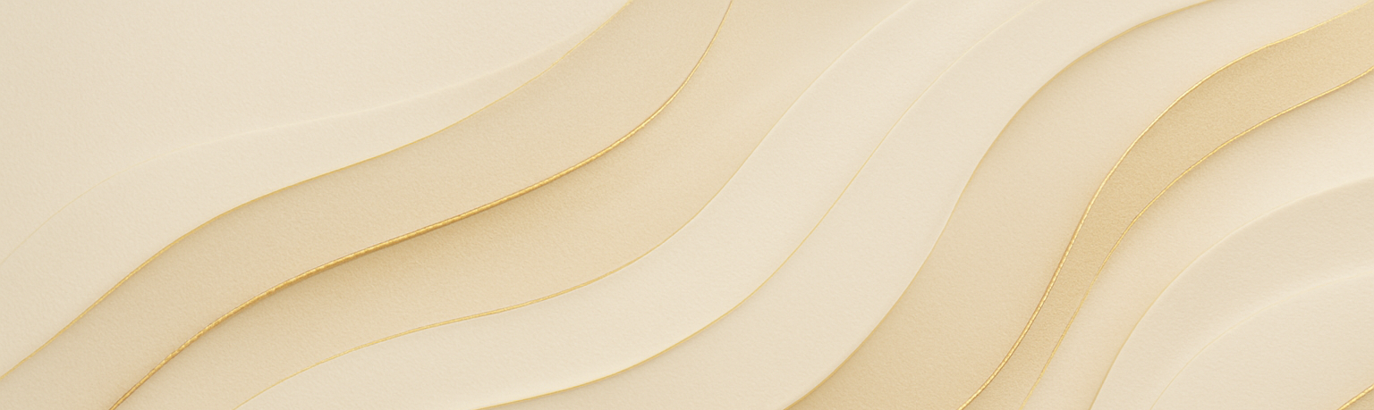 Elegant wavy background with cream and gold tones