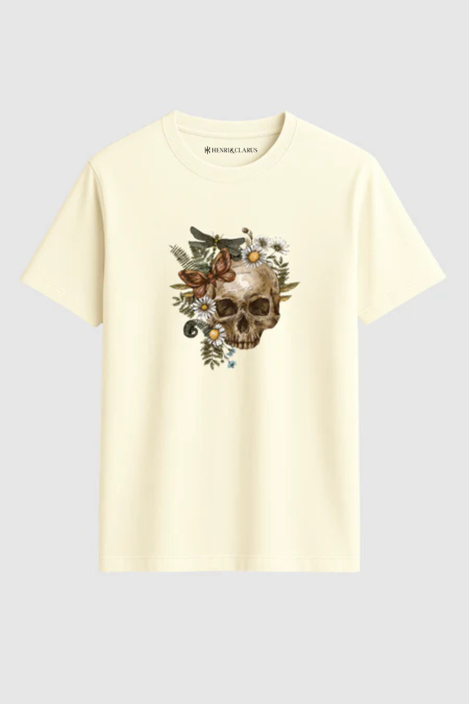 Floral Reaper Classic Crew Fit T-Shirt - Off White