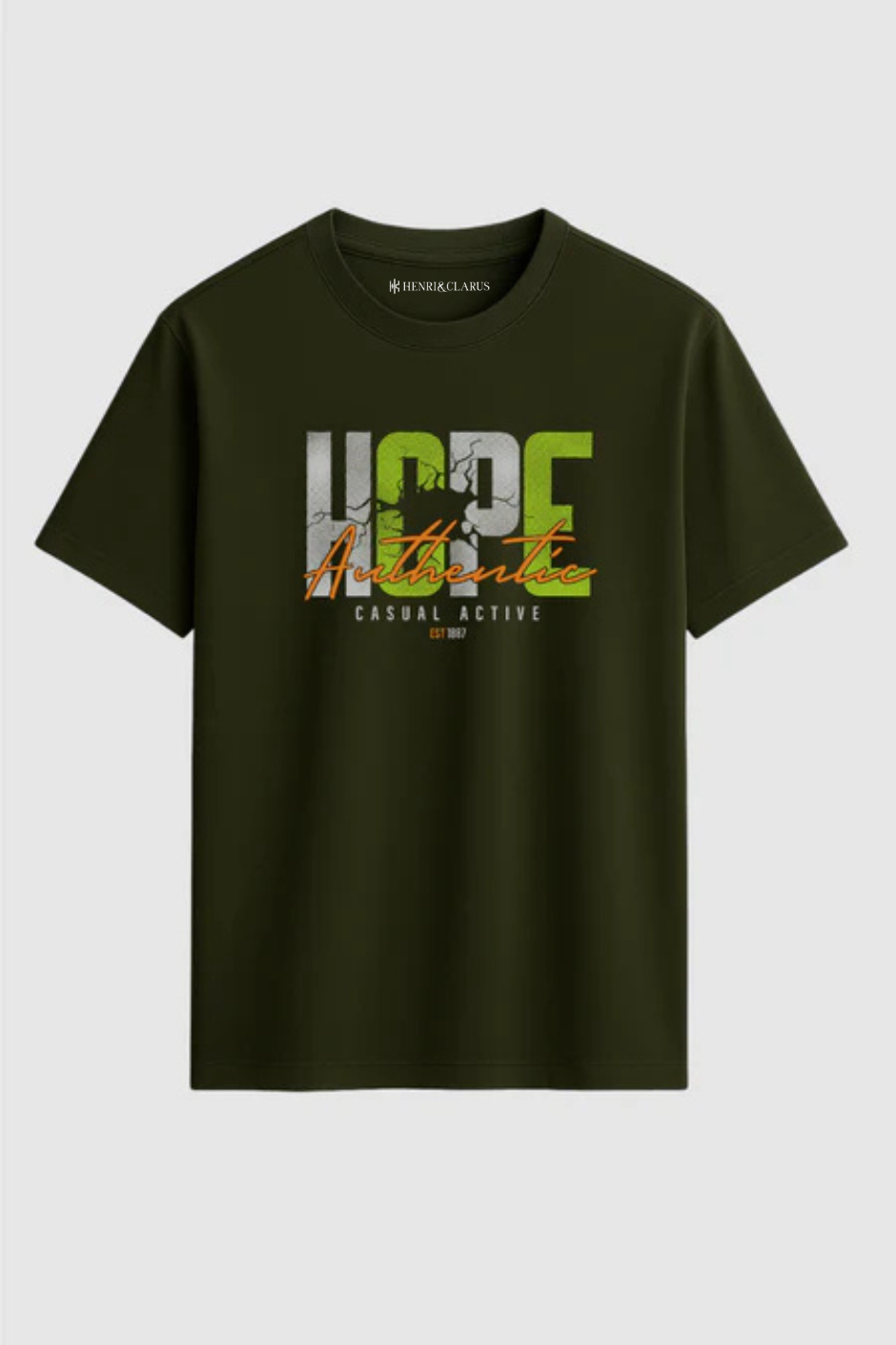 Urban Hope Classic Crew Fit T-Shirt - Olive Green