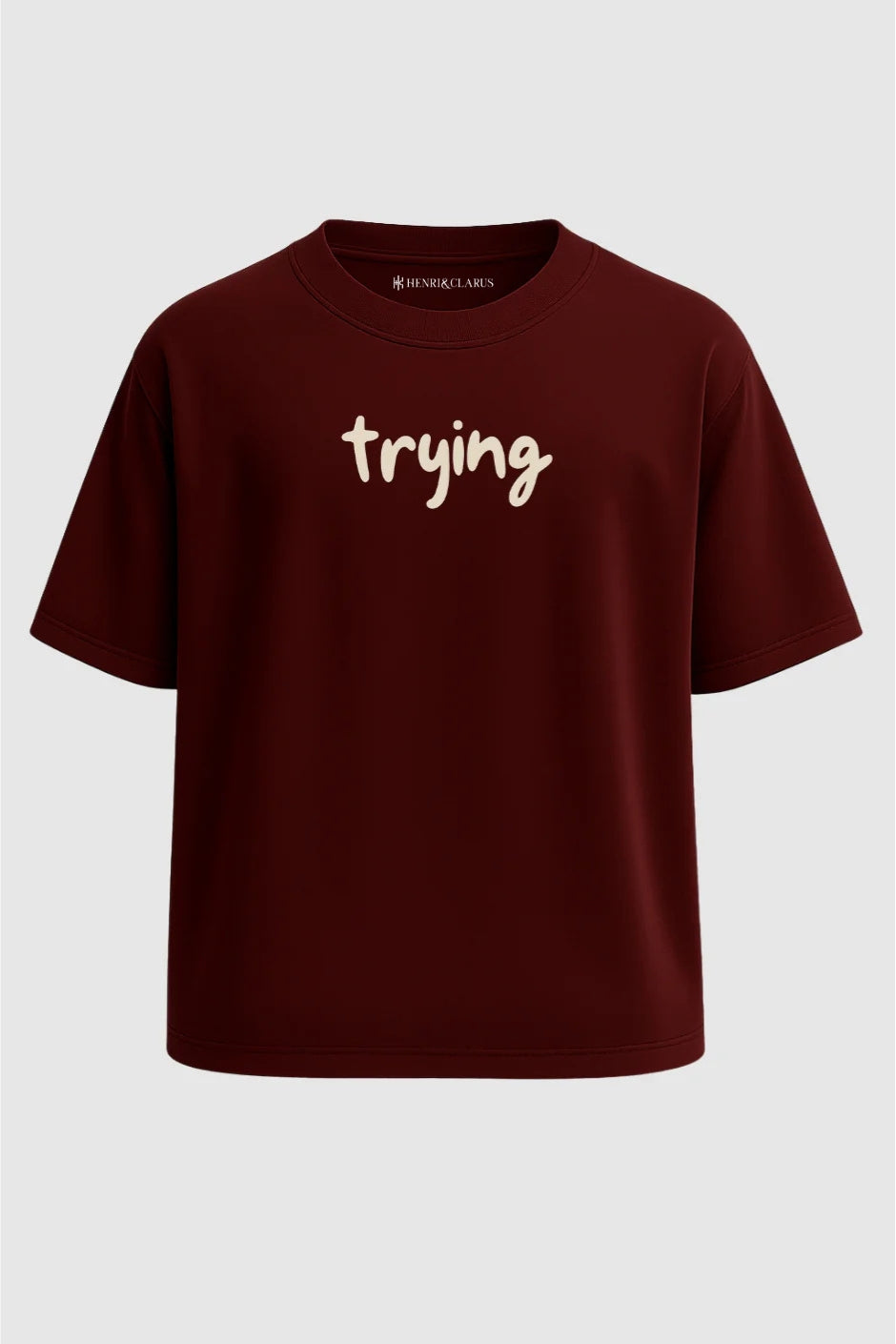 Red Bloom Oversized Classic T-Shirt - Maroon