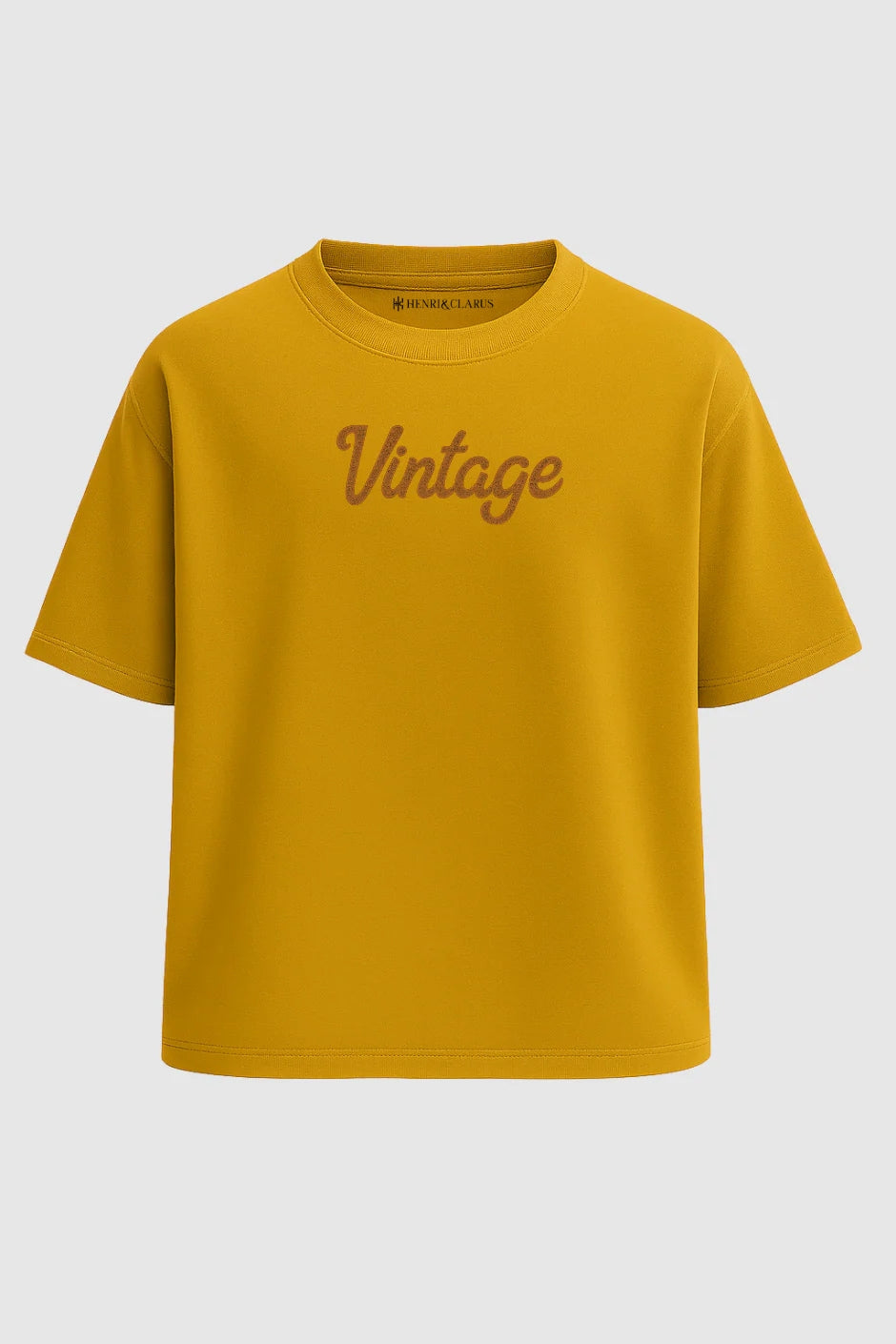 V8Vibes Oversized Classic T-Shirt - Mustard Yellow