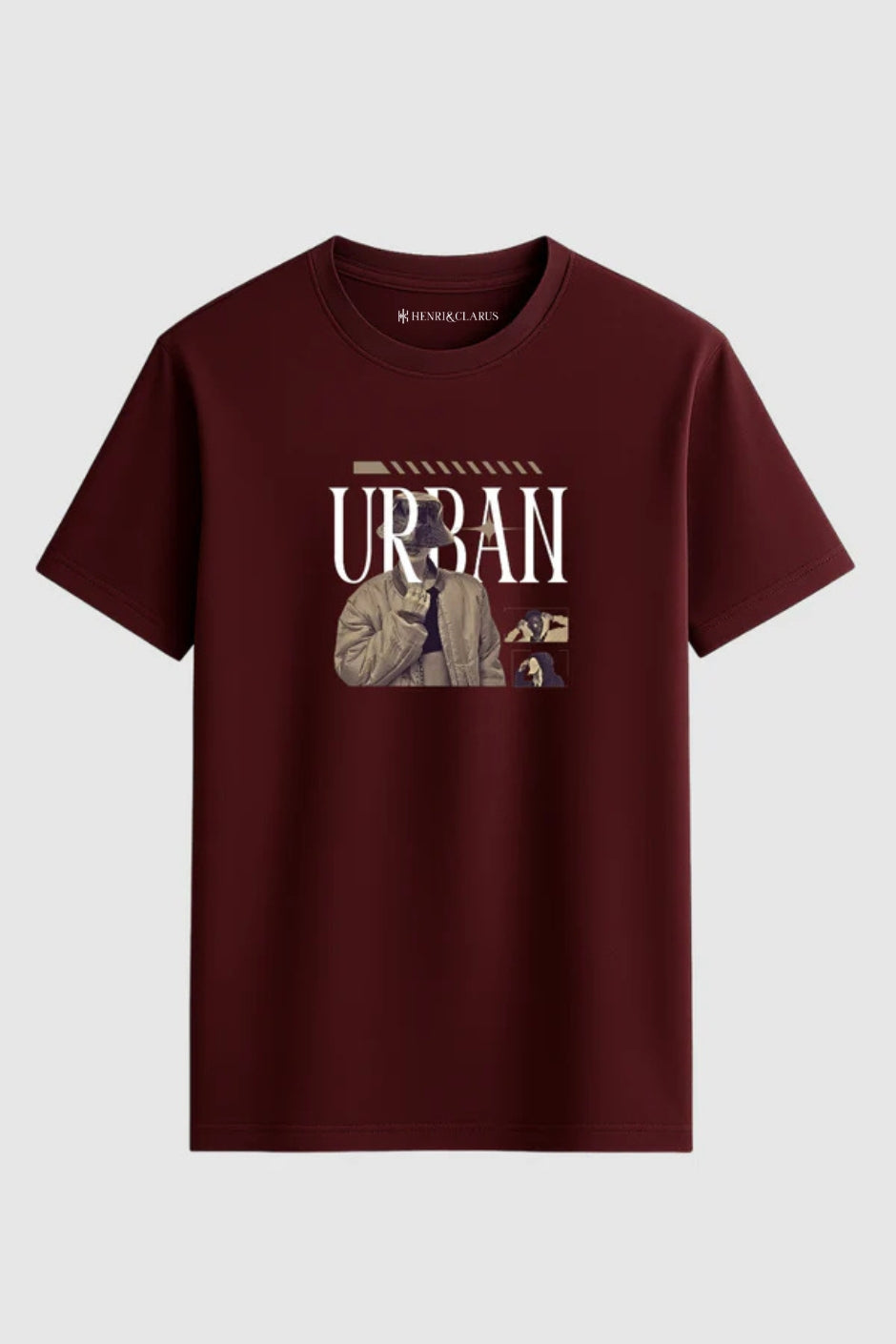 Urban Vibe Classic Crew Fit T-Shirt - Maroon
