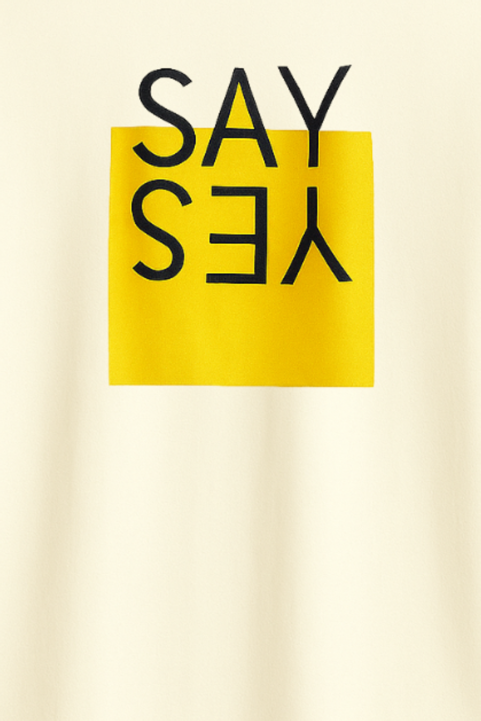 Say Yes Classic Crew Fit T-Shirt - Off White