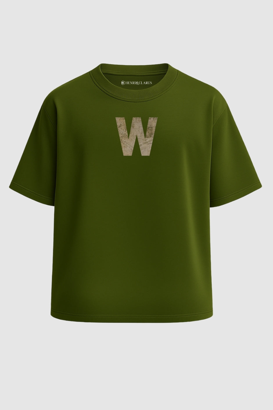 Rose Verse Oversized Classic T-Shirt - Olive Green