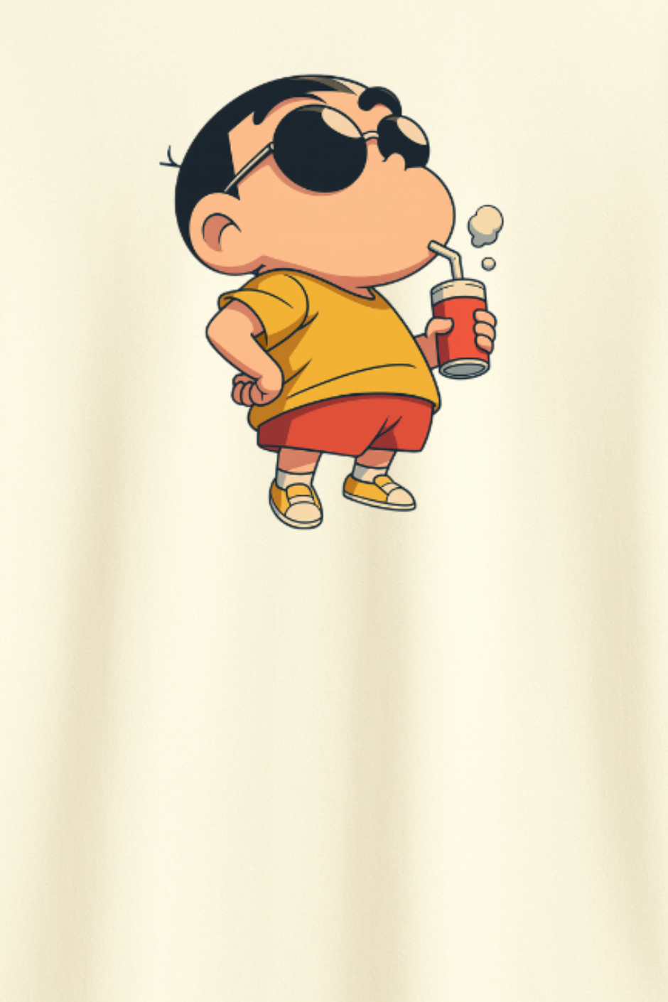 Shinchan Classic Crew Fit T-Shirt - Off White