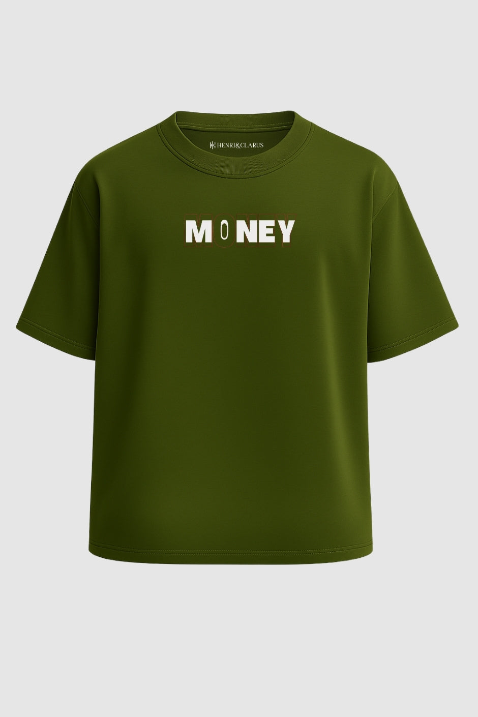 Cash Minded  Oversized Classic T-Shirt - Olive Green