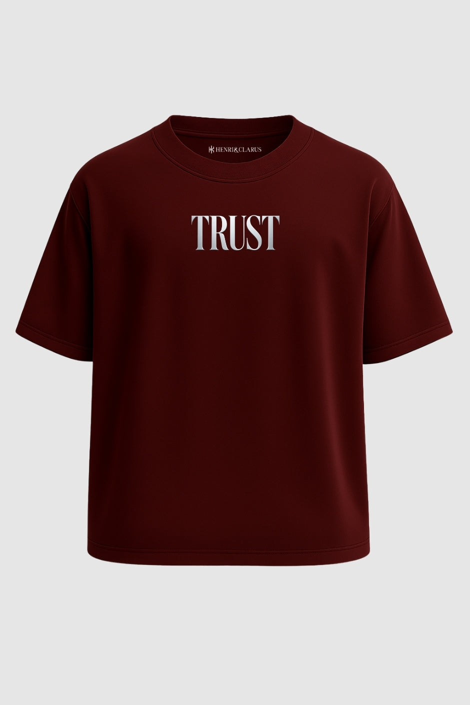 Silver Grace Oversized Classic T-Shirt - Maroon
