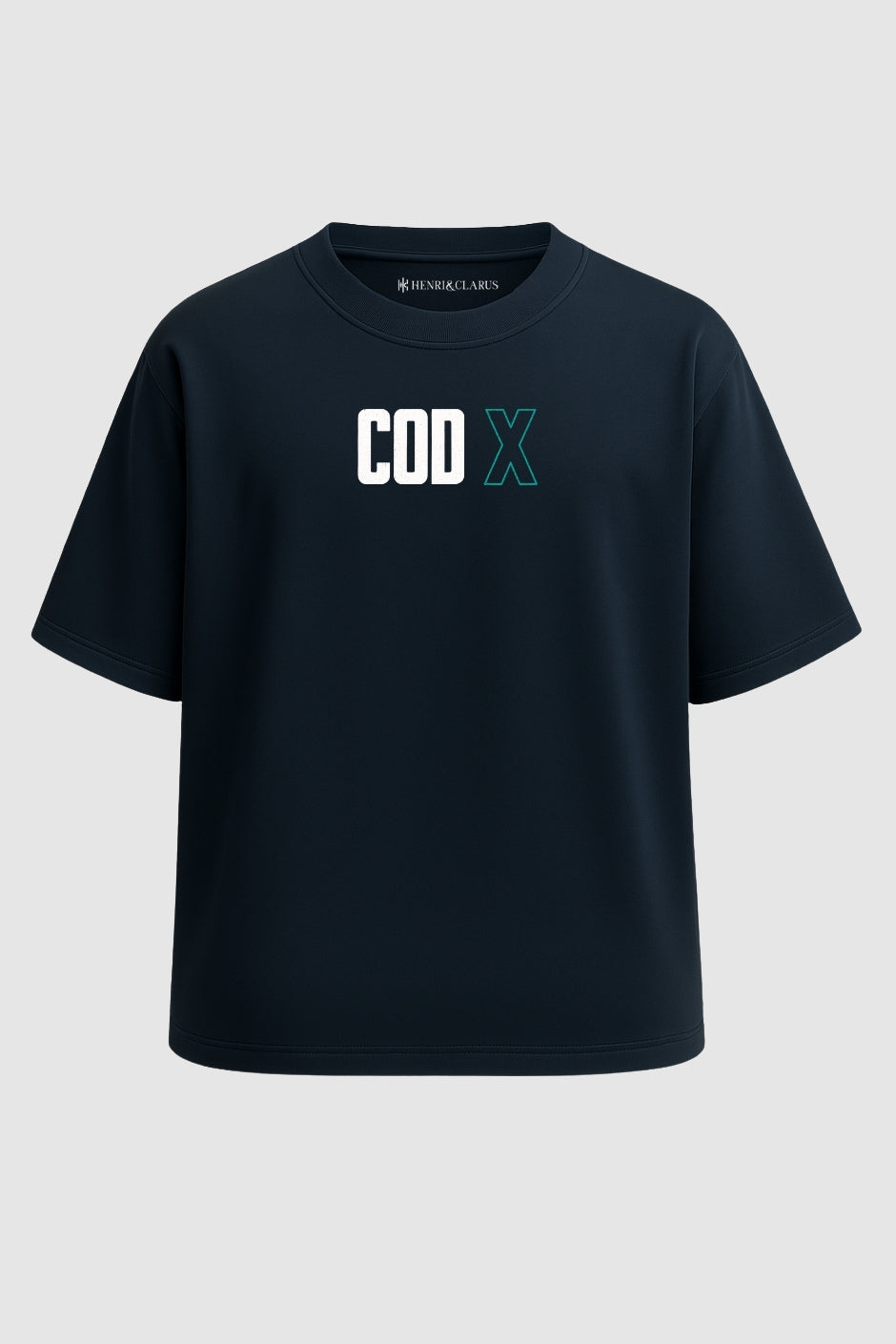 Shadow Pulse Oversized Classic T-Shirt - Navy Blue