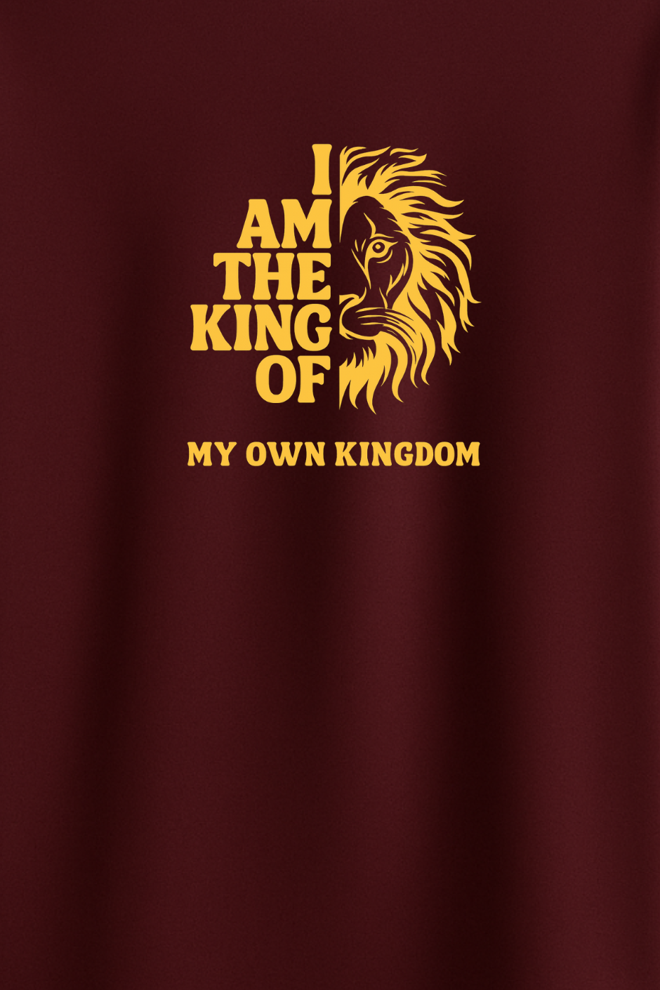 Lone King Classic Crew Fit T-Shirt - Maroon