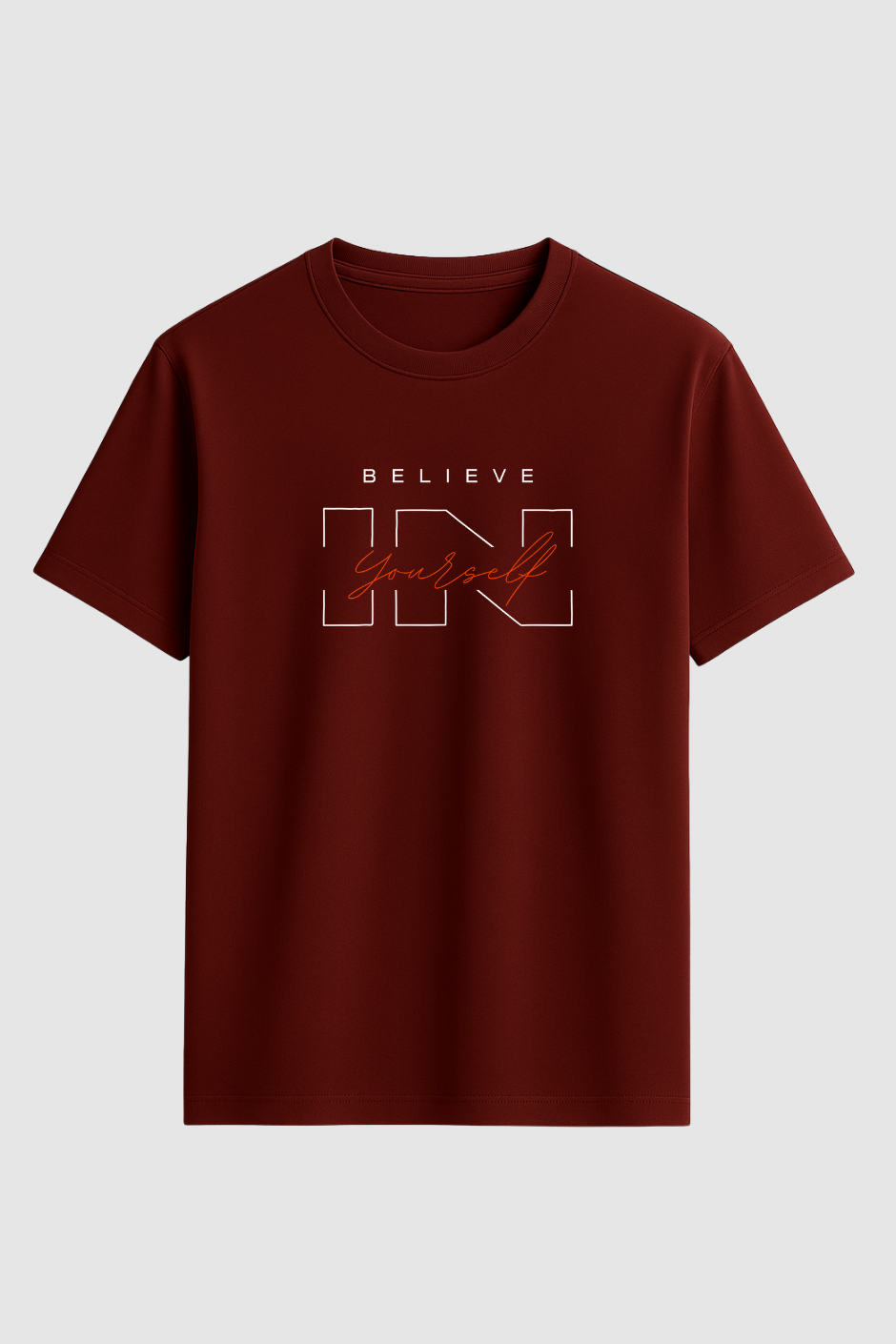 Self Believer Classic Crew Fit T-Shirt - Brick Red