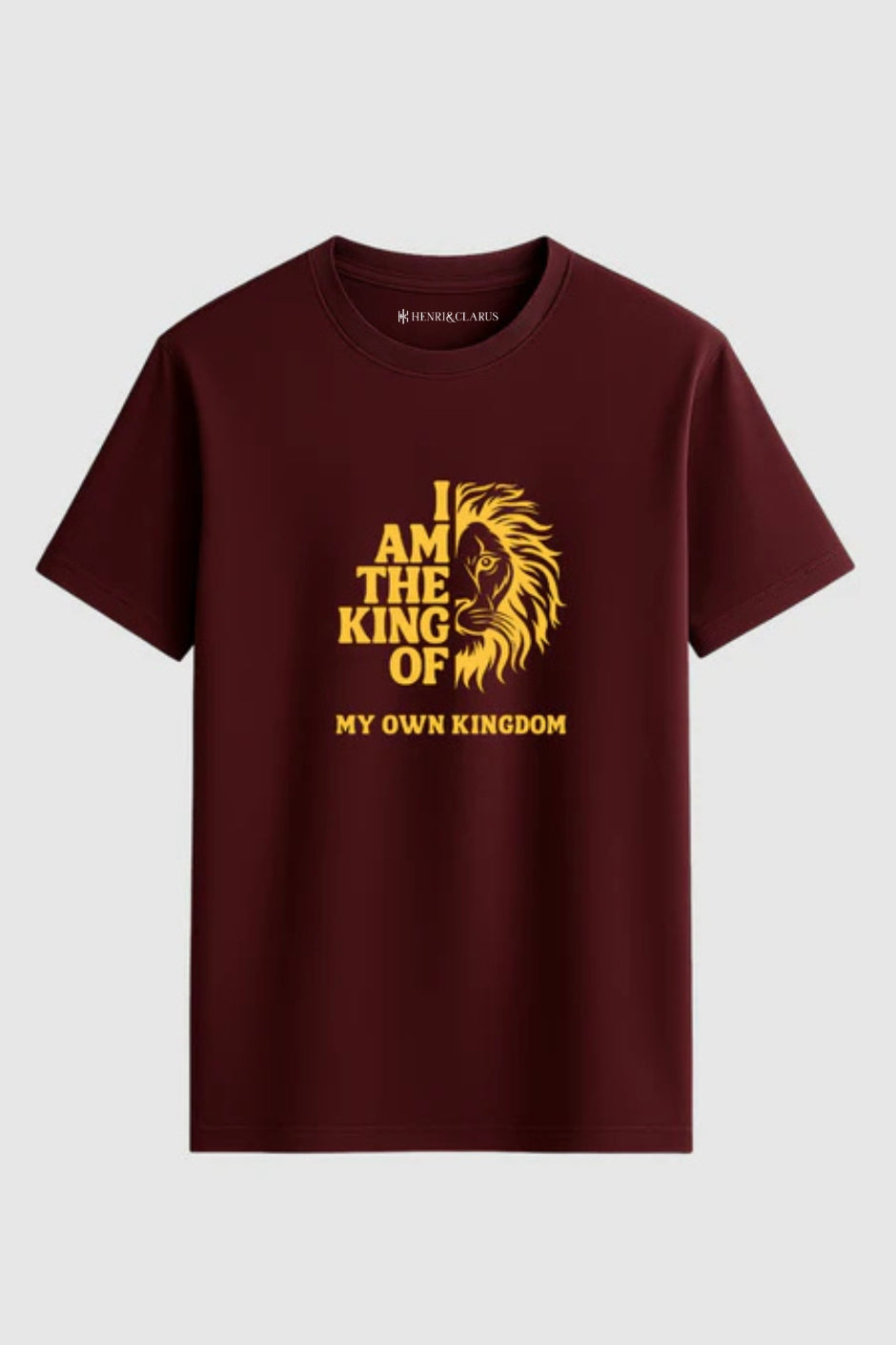 Lone King Classic Crew Fit T-Shirt - Maroon