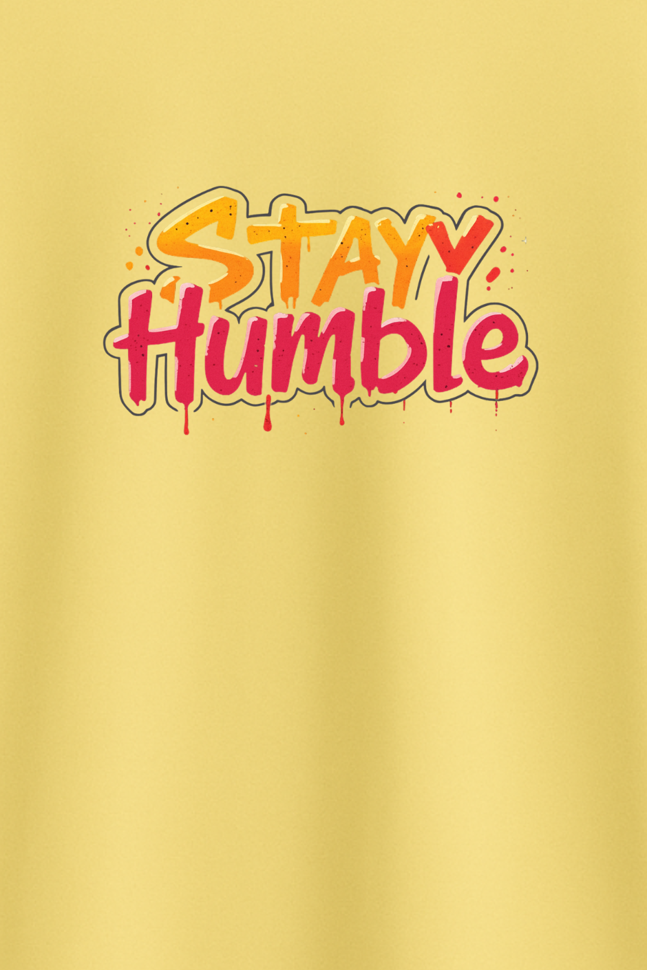 Humble Vibes Classic Crew Fit T-Shirt - Yellow