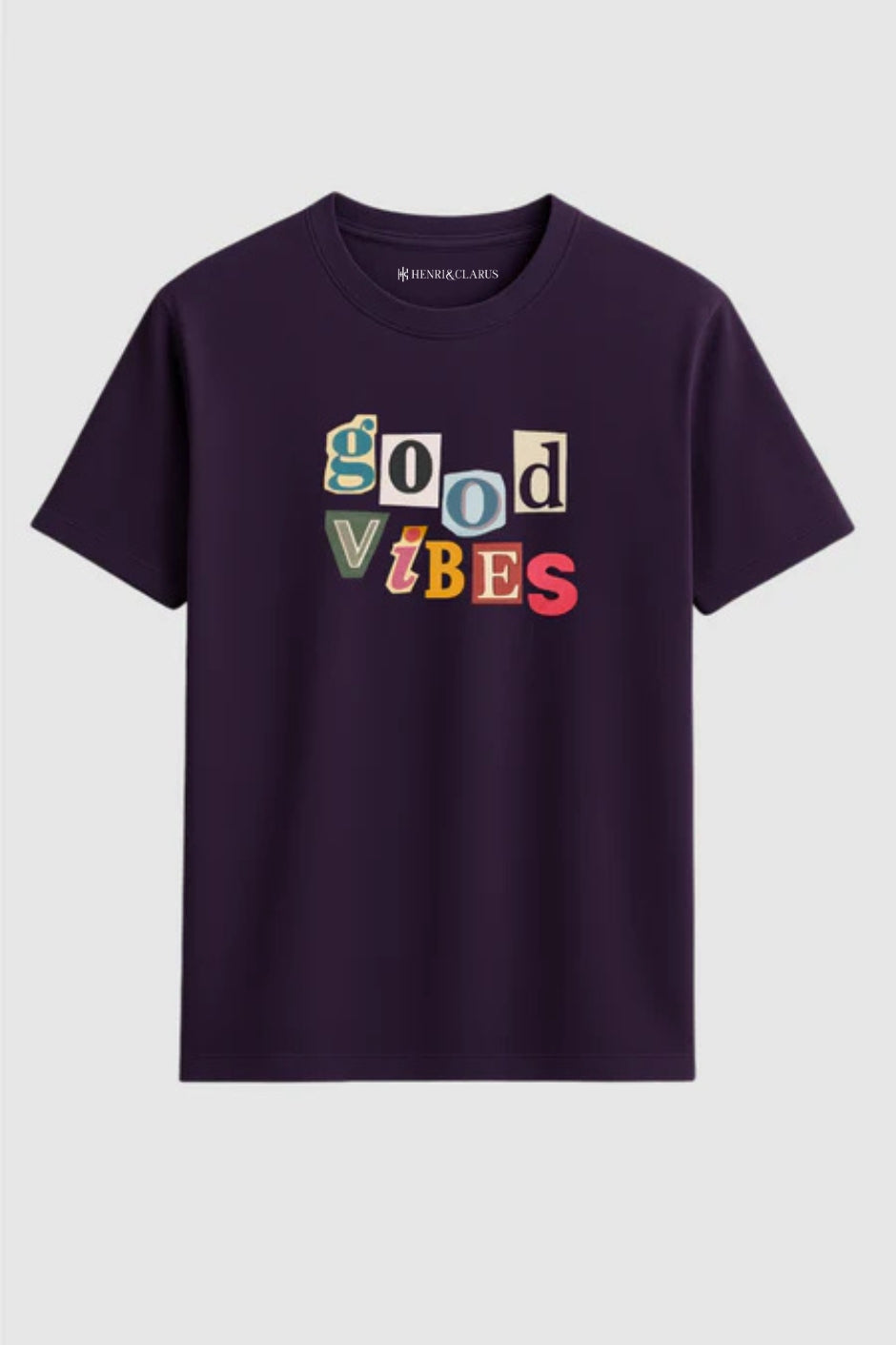 Good Vibes Classic Crew Fit T-Shirt - Purple