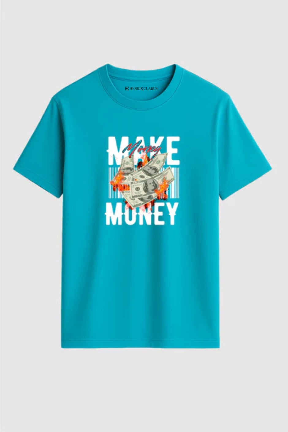Money Maker Classic Crew Fit T-Shirt - Skyblue