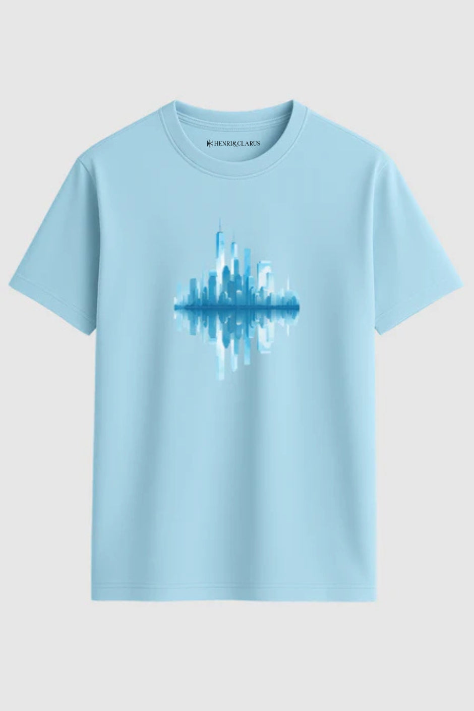 Skyline Echo Classic Crew Fit T-Shirt - Baby Blue