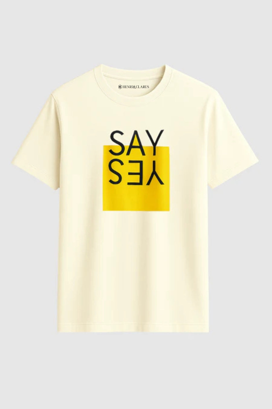 Say Yes Classic Crew Fit T-Shirt - Off White