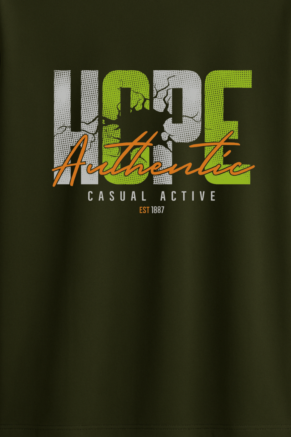 Urban Hope Classic Crew Fit T-Shirt - Olive Green