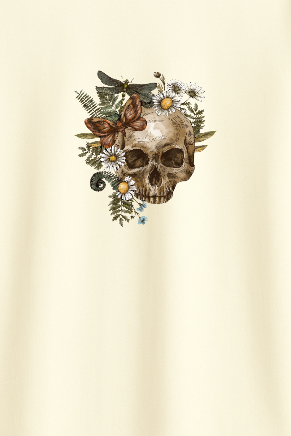 Floral Reaper Classic Crew Fit T-Shirt - Off White