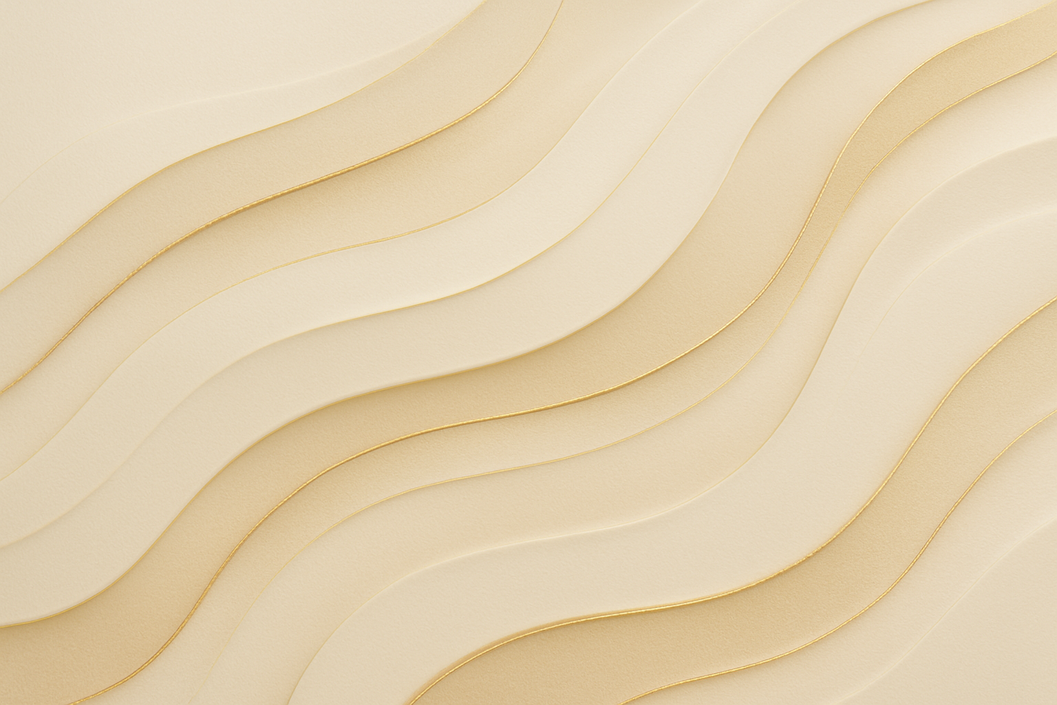 Elegant wavy background with cream and gold tones