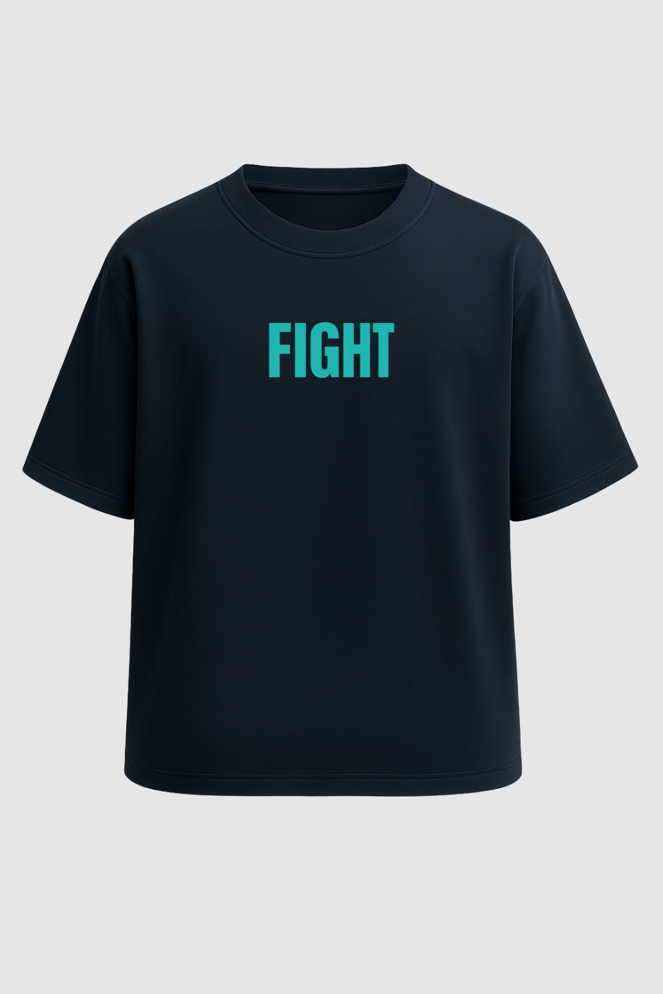 Fighter Oversized Classic T-Shirt - Navy Blue