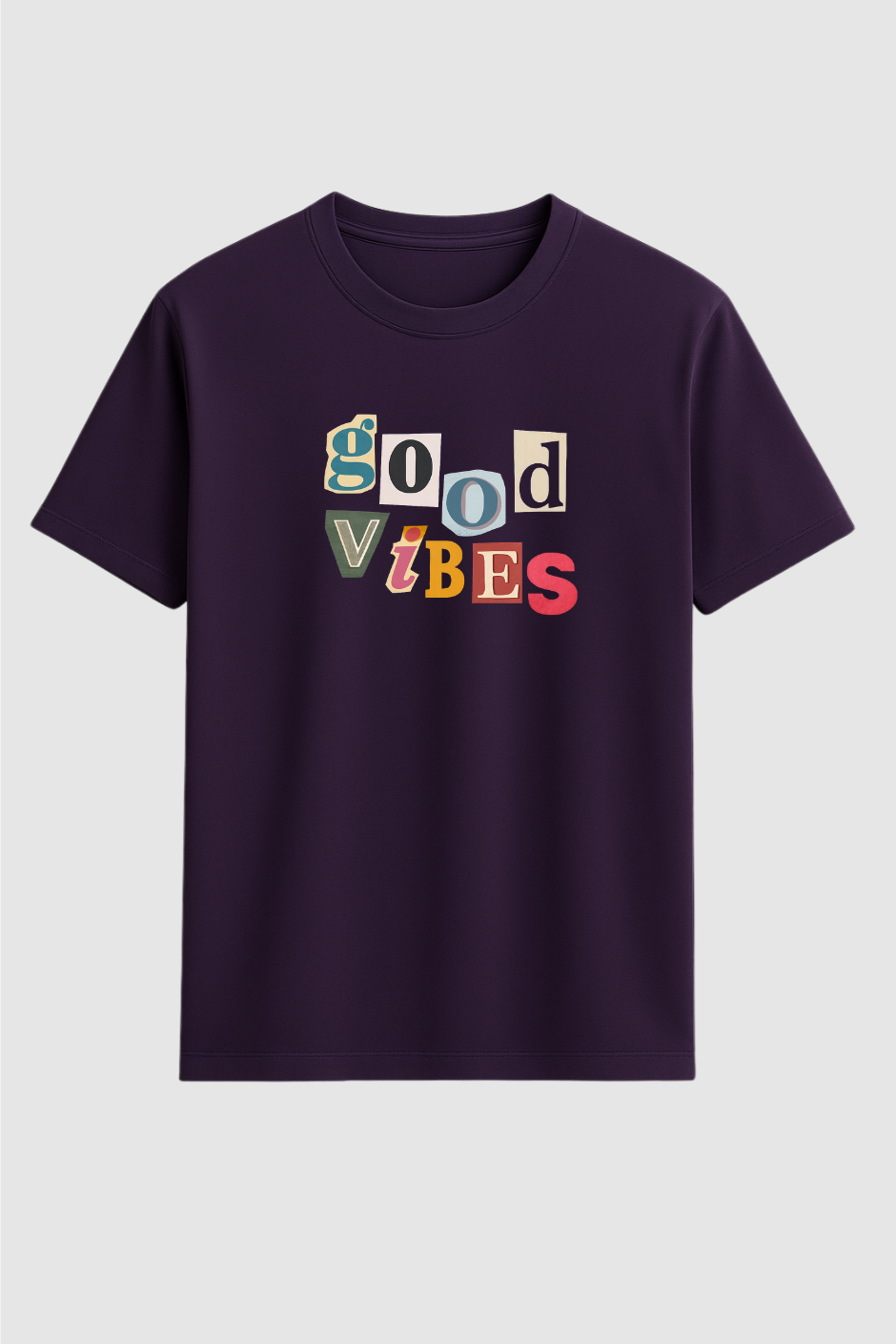 Good Vibes Classic Crew Fit T-Shirt - Purple