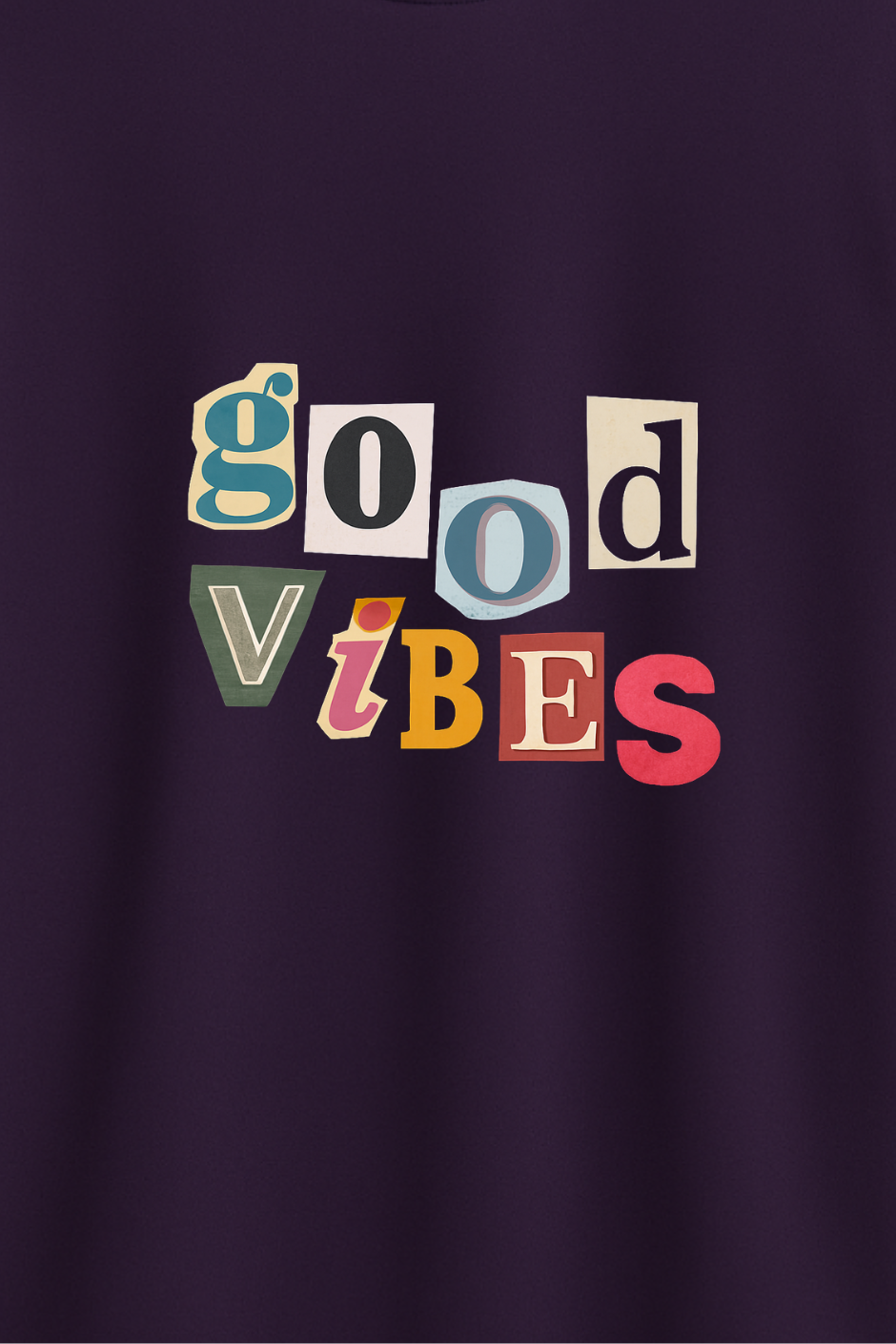 Good Vibes Classic Crew Fit T-Shirt - Purple
