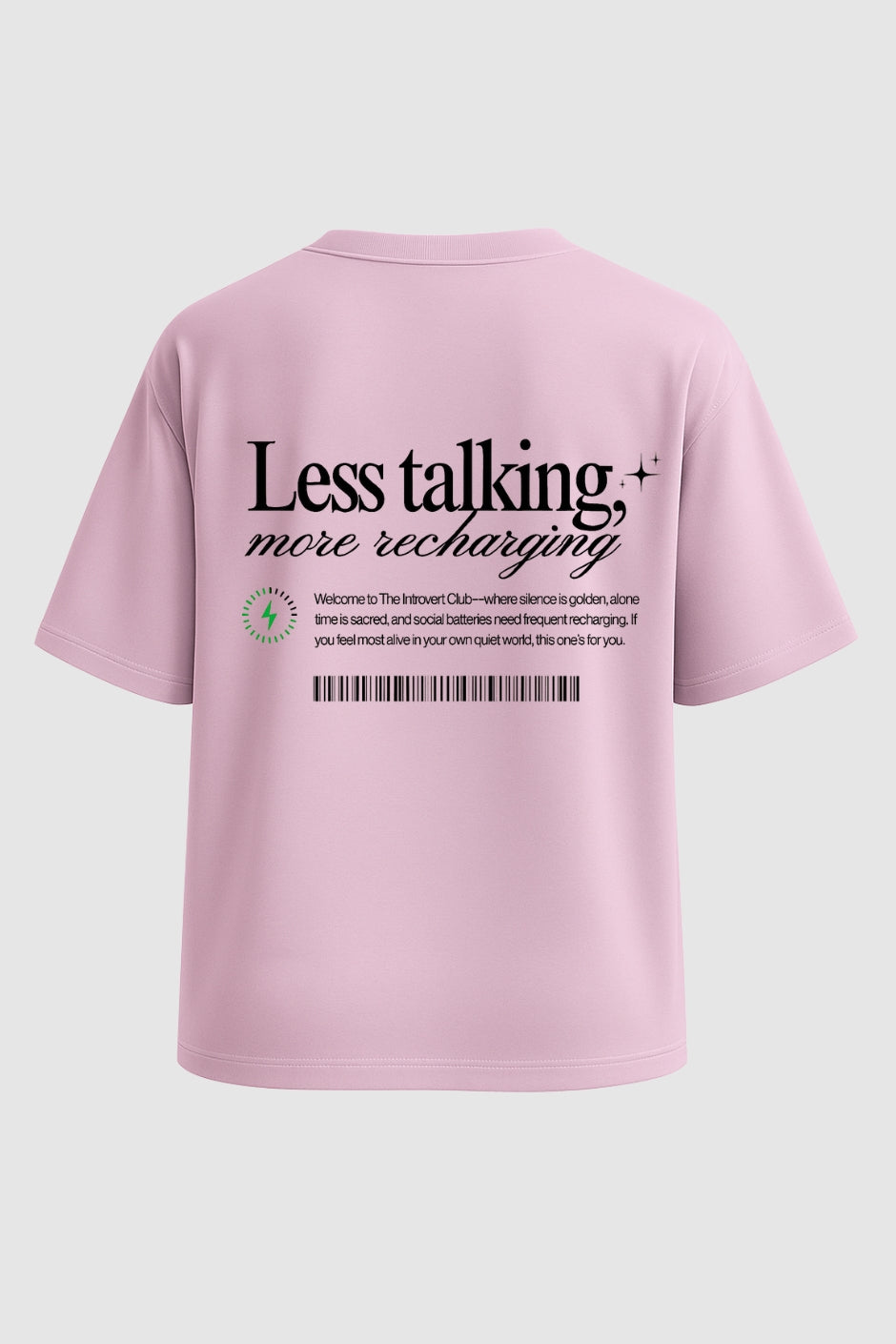 Zen Spark Oversized Classic T-Shirt - Light Baby Pink