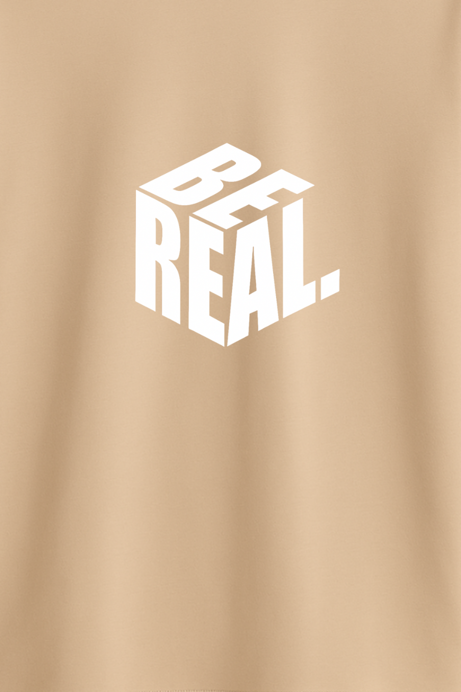 BE REAL Classic Crew Fit T-Shirt - Peach