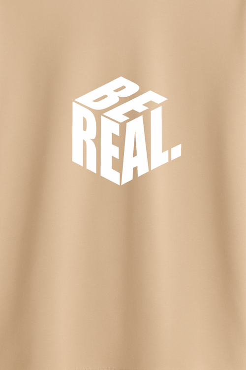 BE REAL Classic Crew Fit T-Shirt - Peach